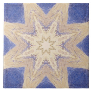 Vintage purple blue sand watercolor No5 Tile