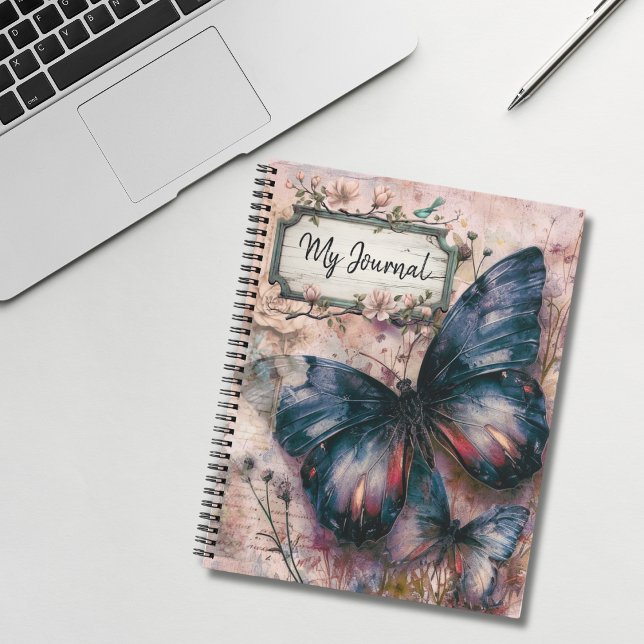 Vintage Purple Butterfly Collage Journal (Creator Uploaded)
