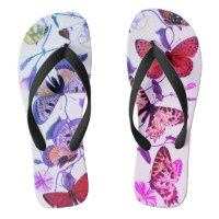 Vintage Purple Butterfly & Moth Painting