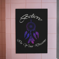 vintage purple Dream Catcher inspirational quote