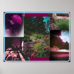 Vintage Purple Film Collage Poster