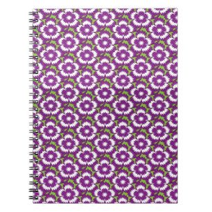 Vintage purple floral Dianthus Barbatus pattern Notebook