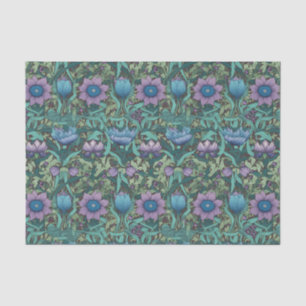 Vintage Purple Floral Tissue Paper