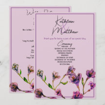 Vintage Purple Floral Watercolor Wedding