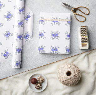 Vintage Purple Flower Floral Patterns Wrapping Paper