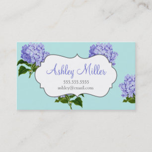 Vintage Purple Hydrangea Business Cards