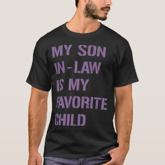 Vintage Purple My SonInLaw Is My Favourite Child T-Shirt