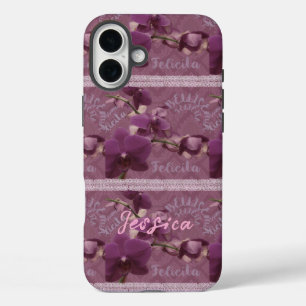 Vintage purple orchid phone case