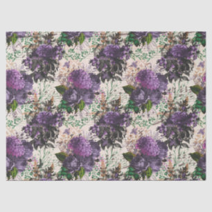 Vintage Purple Rose Decoupage Tissue Paper