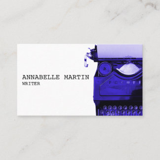 Vintage Purple Typewriter Business Card
