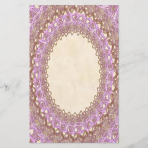 Vintage Purple Wedding Lace Stationery Pages