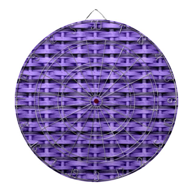 Vintage purple wicker art graphic design dartboard (Front)