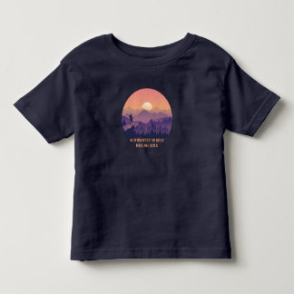 Vintage Purple Yellow Hike Mountain Sunset Toddler T-Shirt