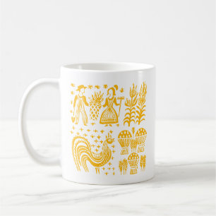 Vintage Pyrex Pattern - Butterprint Orange Coffee Mug