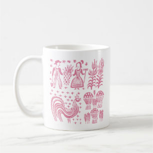 Vintage Pyrex Pattern - Butterprint Pink Coffee Mug