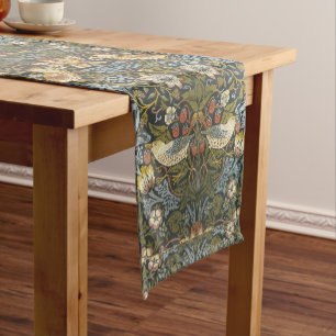 Vintage Quails Vintage Birds Pattern Short Table Runner