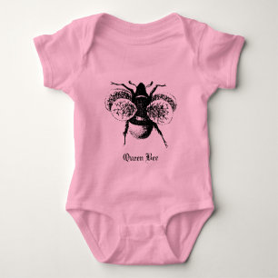 Vintage Queen Bee Baby Bodysuit