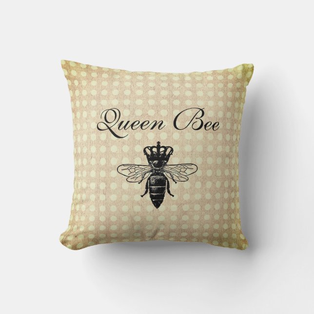 Vintage Queen Bee Cushion (Front)