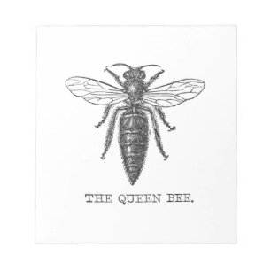 Vintage Queen Bee Illustration Notepad