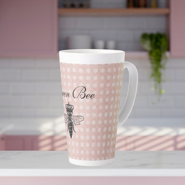 Vintage Queen Bee   Latte Mug (Creator Uploaded)