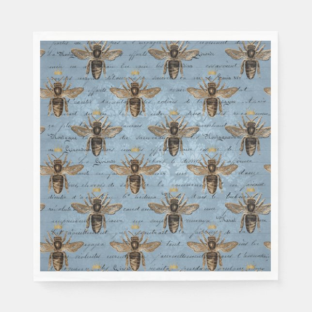 Vintage Queen Bee Napkin (Front)