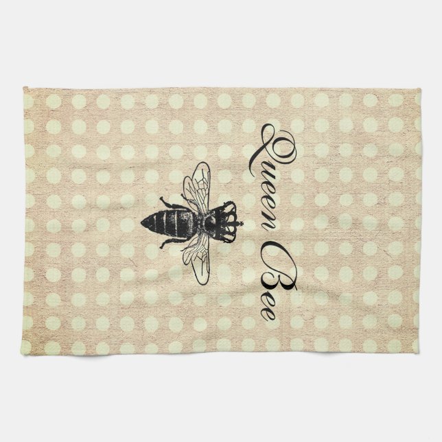 Vintage Queen Bee Tea Towel (Horizontal)