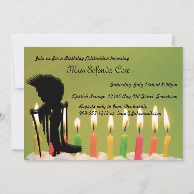Vintage Queen Custom Birthday Invitations (Front)