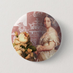 Vintage Queen Victoria 6 Cm Round Badge