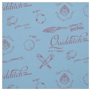 Vintage QUIDDITCH™ Sketch Pattern Fabric