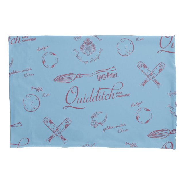Vintage QUIDDITCH™ Sketch Pattern Pillowcase (Front)