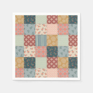 Vintage Quilt Baby Shower Paper Napkin