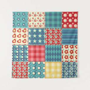 Vintage quilt: patchwork background pattern. tapestry