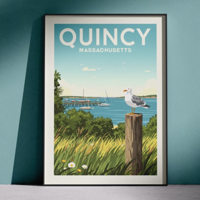 Vintage Quincy Massachusetts Poster (Creator Uploaded)