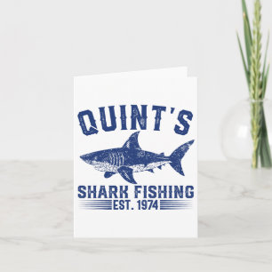 Vintage Quint's Shark Fishing 1974 Retro Fisher Bi Card