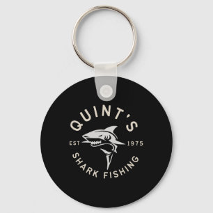 Vintage Quint's Shark Fishing 1975 Retro 2  Key Ring