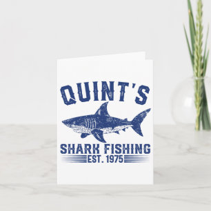 Vintage Quint's Shark Fishing 1975 Retro Fisher Bi Card