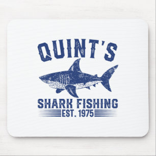 Vintage Quint's Shark Fishing 1975 Retro Fisher Bi Mouse Pad