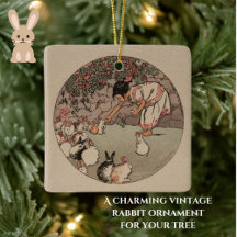 Vintage Rabbit Art Cute Cottagecore
