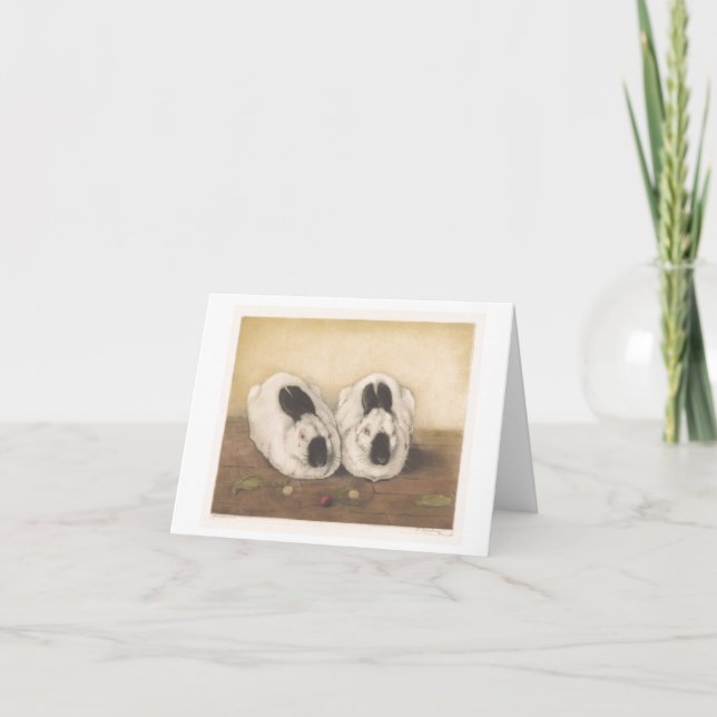 Vintage Rabbit Blank Cards (Front)