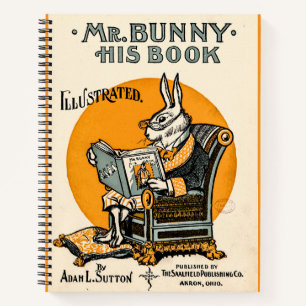 Vintage Rabbit Bunny with Book - Teacher, Student