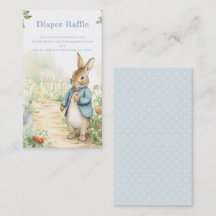 Vintage Rabbit Garden Baby Shower Diaper Raffle