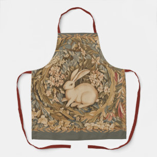 Vintage Rabbit in a Mediaeval Tapestry Style Apron