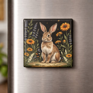 Vintage Rabbit Magnet