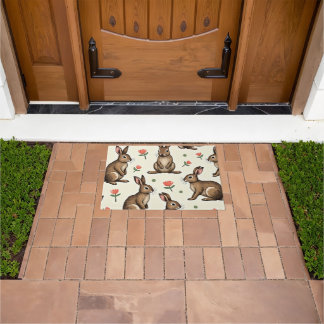Vintage rabbit pattern  doormat