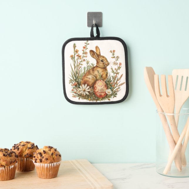 Vintage Rabbit With Egg Pot Holder (Insitu(Hanging))