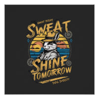 Vintage Rabbit Workout Motivation Art