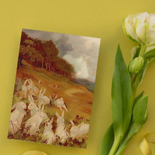 Vintage Rabbits Holiday Card