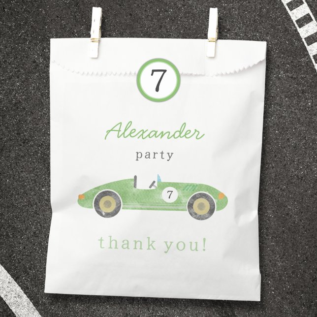 Vintage race car birthday favour bags (Creator Uploaded)