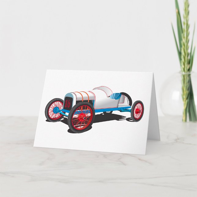 Vintage Race Car Classic Auto Card (Creator Uploaded)