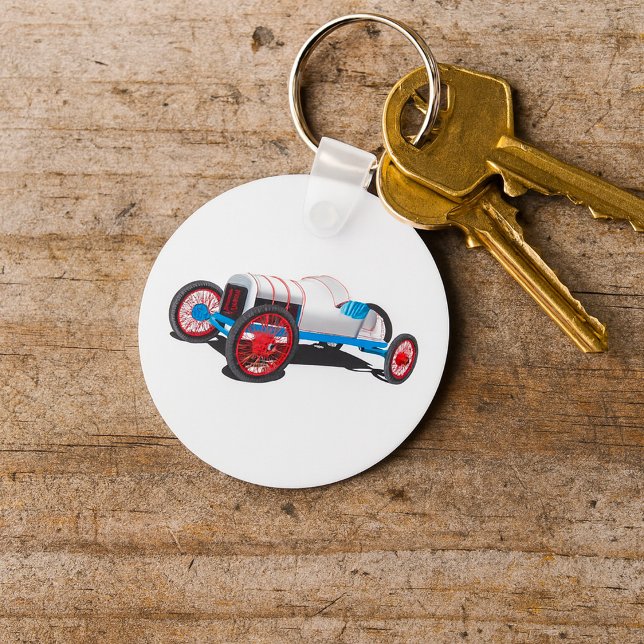 Vintage Race Car Classic Auto Key Ring (Creator Uploaded)